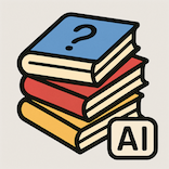 Stack of books with the word AI in the lower right corner