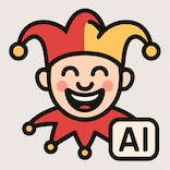 Picture of a joker with the word AI in the lower right corner